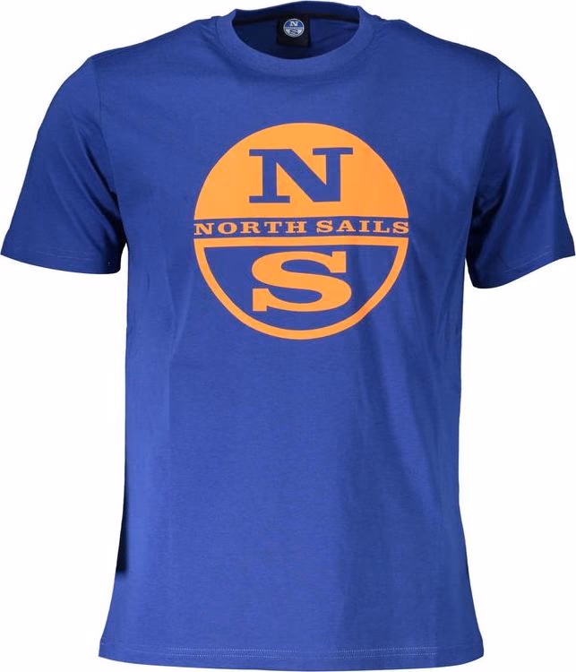 North Sails Blue Cotton Men T-Shirt