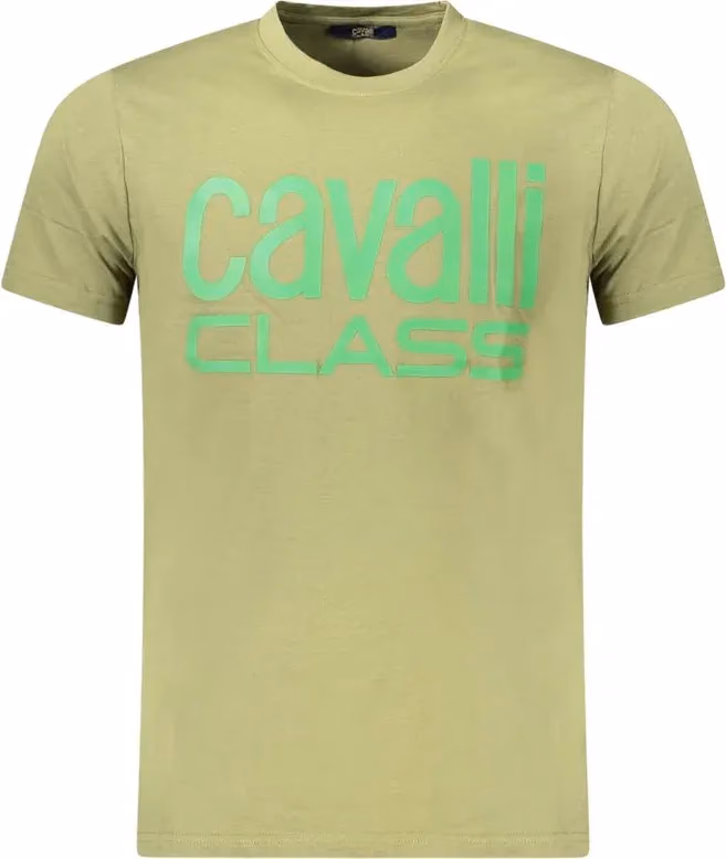 Cavalli Class Verde Cotton Mens T-Shirt