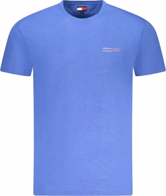 Blue Cotton Men T-Shirt