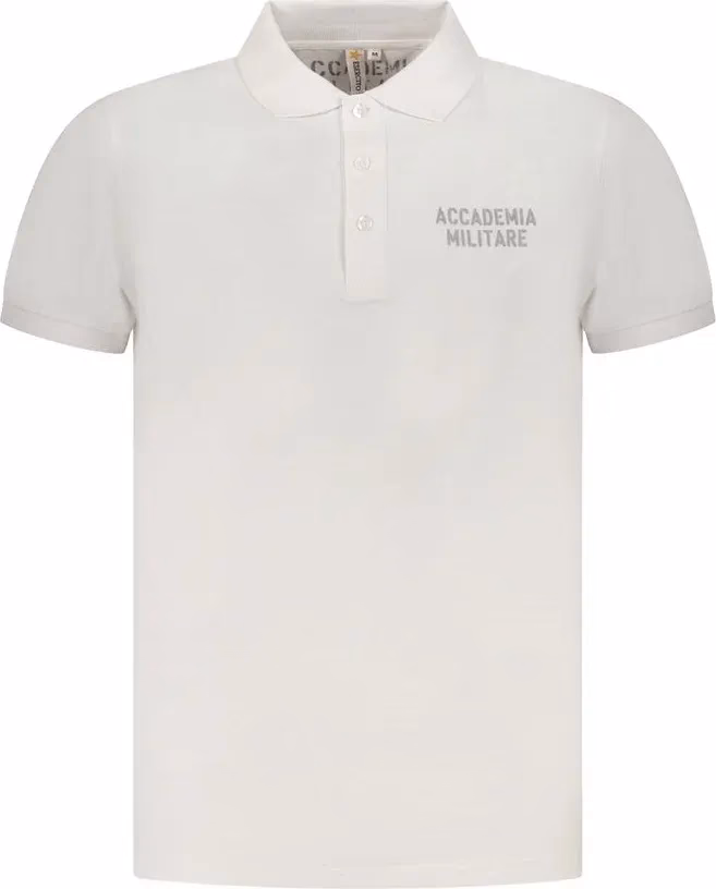 Accademia Militare Bianco Cotton Male Polo Shirt