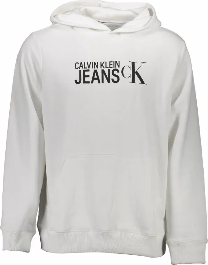 Calvin Klein White Cotton Men's Hoodie