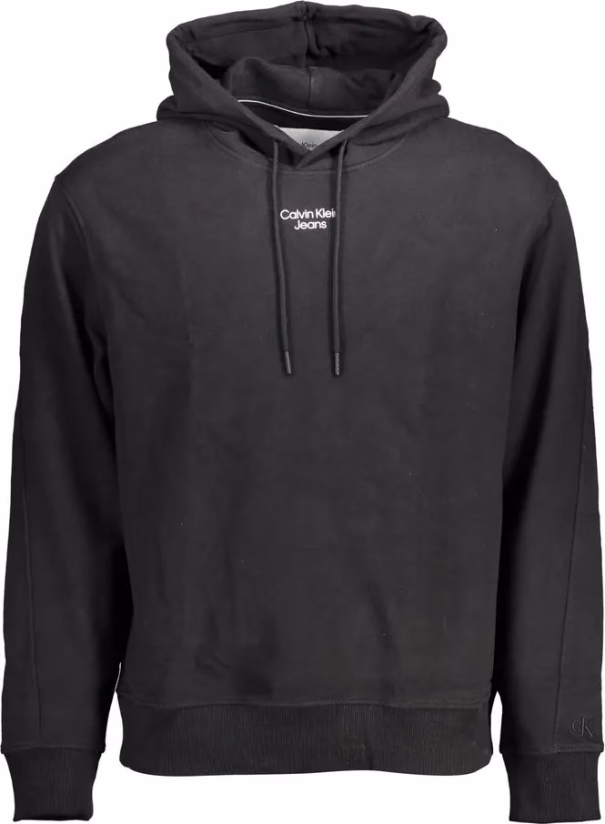 Calvin Klein Black Cotton Men Sweatshirt