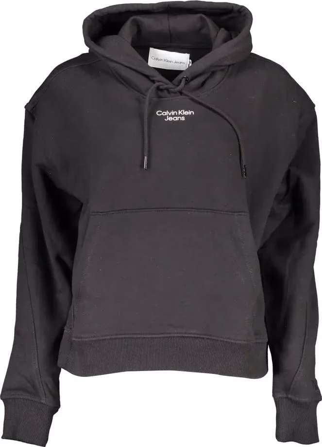 Calvin Klein Black Cotton Women Sweatshirt