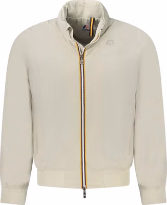 Beige Nylon Jackets & Coat