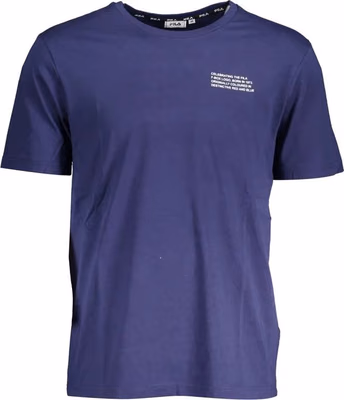 Blue Cotton Men T-Shirt