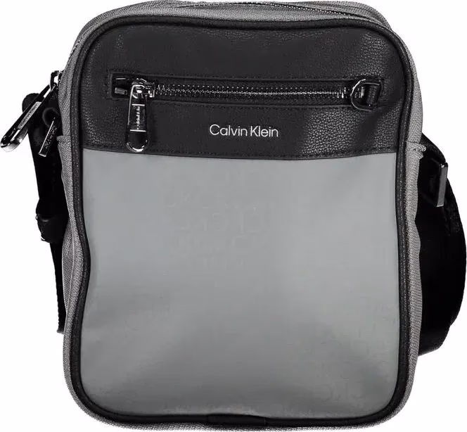 Calvin Klein Grigio Polyester Men Shoulder Bag