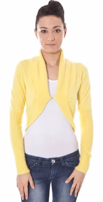 Yellow Angora Women Shrug