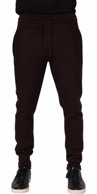 Brown Cashmere Men Jogger Sweatpants Pants