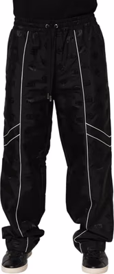 Black Cotton Straight Jogger Sweatpants Pants