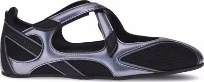 Black Polyethylene Ballet Flats
