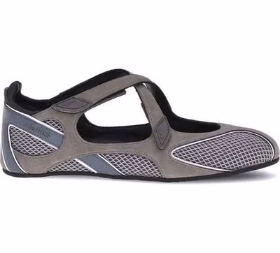 Gray Polyethylene Ballet Flats
