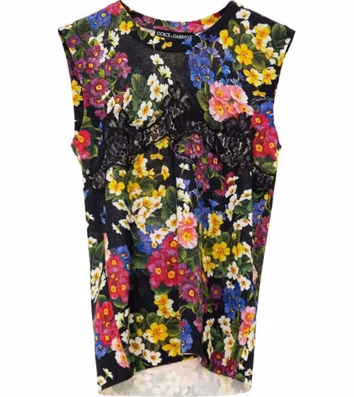 Dolce & Gabbana Black Cashmere Tank Top