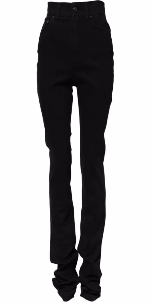 Dolce & Gabbana Black Cotton High Waist Skinny Denim Jeans