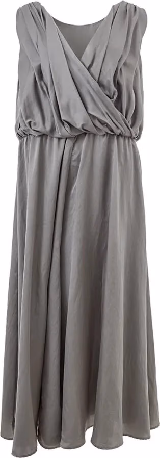 Lardini Gray Silk Casual Dress