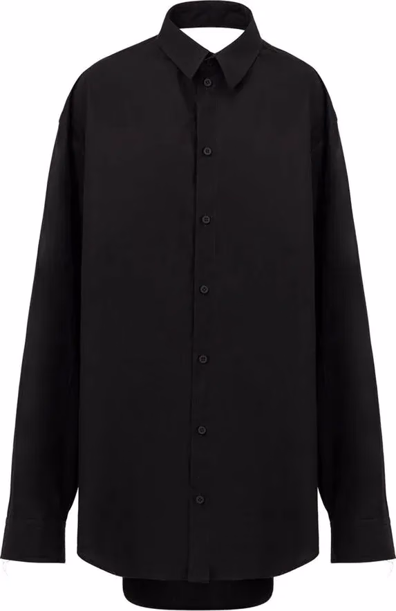 Balenciaga Black Cotton Long Dress