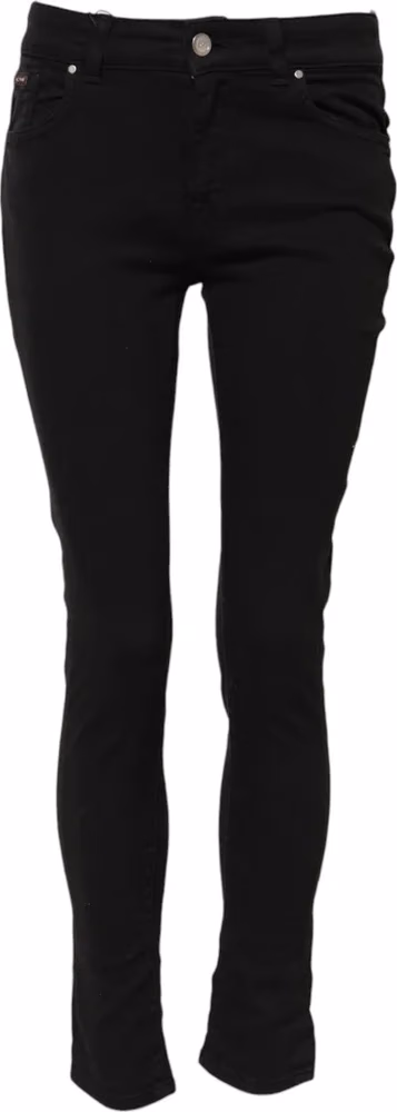 Dolce & Gabbana Black Cotton Skinny Mid Waist Denim Jeans