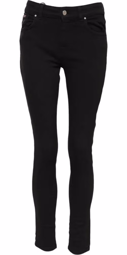 Dolce & Gabbana Black Cotton Logo Skinny Mid Waist Denim Jeans