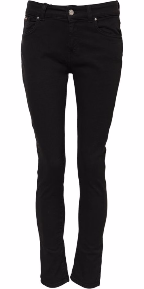 Dolce & Gabbana Black Cotton Logo Skinny Mid Waist Denim Jeans