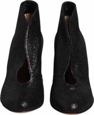 Metallic Black Pump Stiletto Heels Shoes