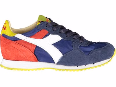 Blue Leather Women Sneaker