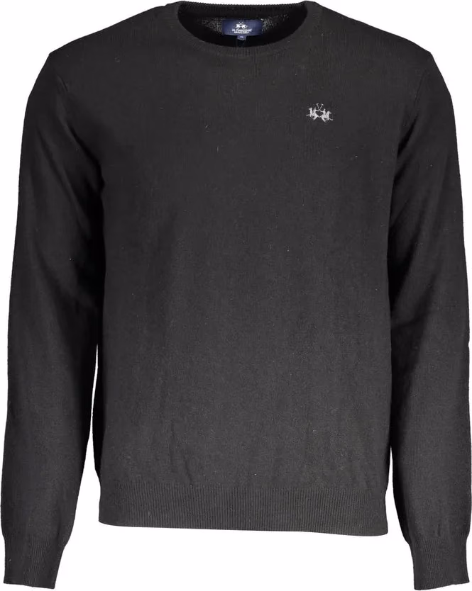 La Martina Black Wool Men's Sweater
