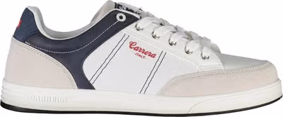 White Polyurethane Men Sneaker