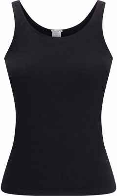 Black Cotton Sleeveles T-Shirt