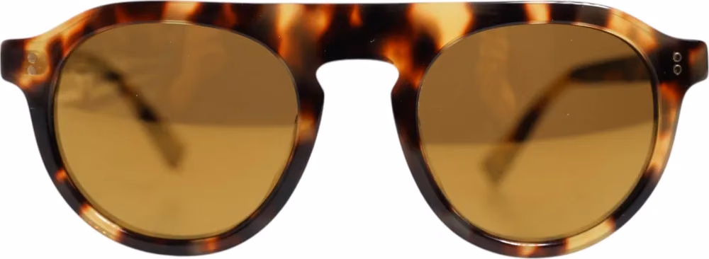 Dolce & Gabbana Brown Acetate Round Leopard Print Eyewear Sunglasses