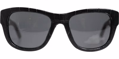 Black Leather Frame DG4177 Tinted Lens Sunglasses