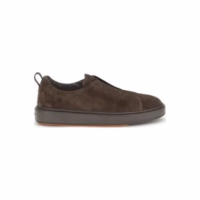 Brown Calf Leather Bos Taurus Low Top Sneakers