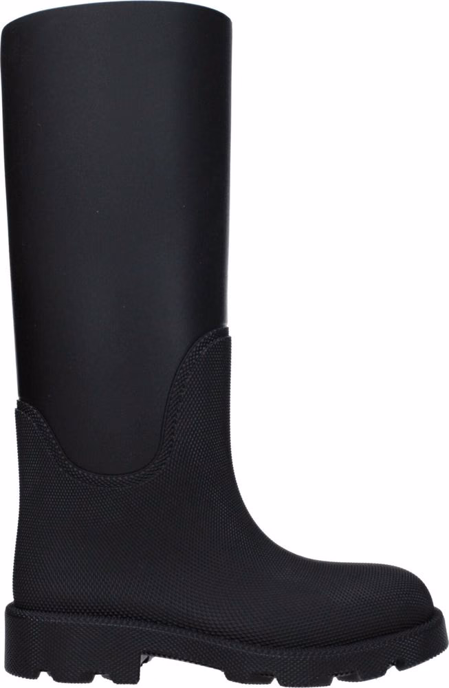 Burberry Black Cotton Rain Boots