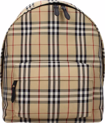 Beige Fabric Backpack