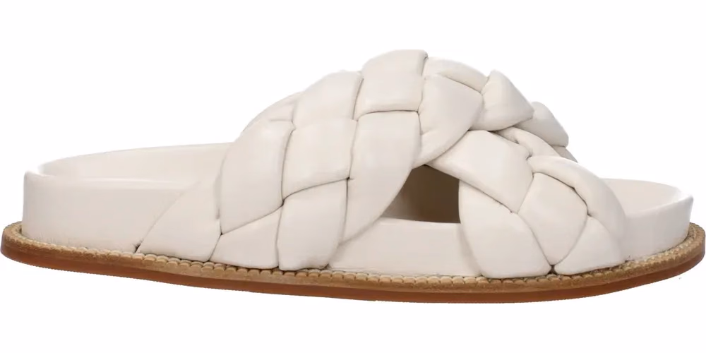 Fabiana Filippi Beige Leather Slippers