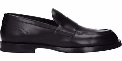 Black Leather Slip-On Loafers