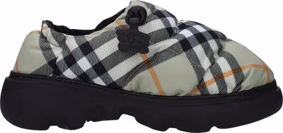 Green Fabric Slip-On Loafers
