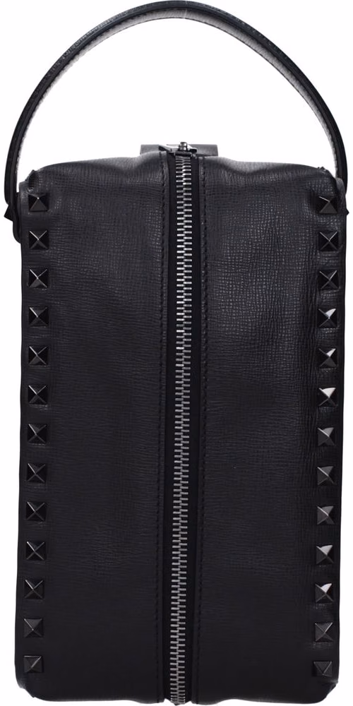 Valentino Garavani Black Leather Clutch Bag