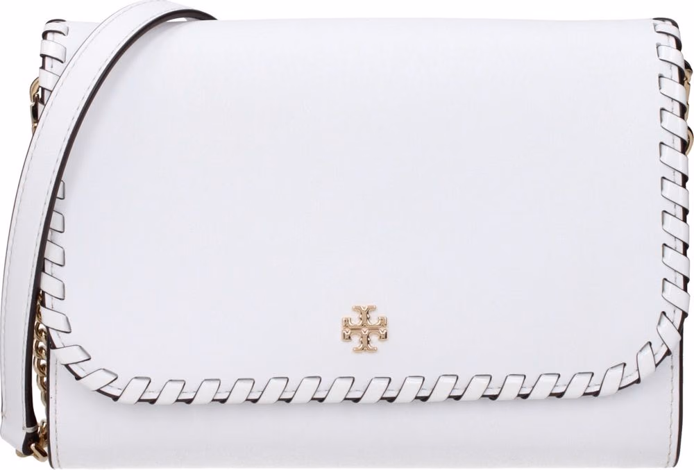 Tory Burch White Leather Clutch Bag