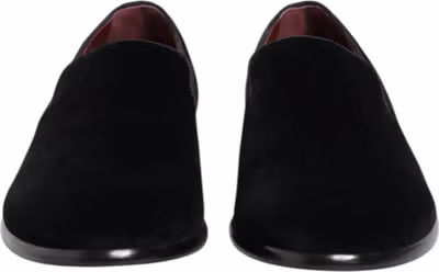 Black Velvet Loafers Formal Men Dress Shoes