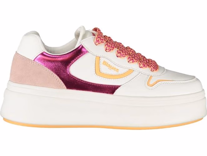 Blauer White Polyurethane Women Sneaker