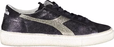 Black Leather Women Sneaker