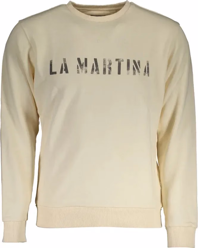 La Martina Bianco Cotton Mens Sweatshirt