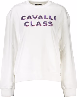 Bianco Cotton Women Sweatshirt