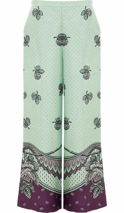 Gucci Green Silk Casual Pants