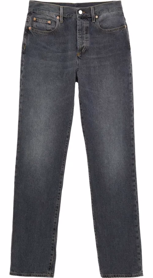 Gucci Gray Cotton Relaxed Fit Jeans