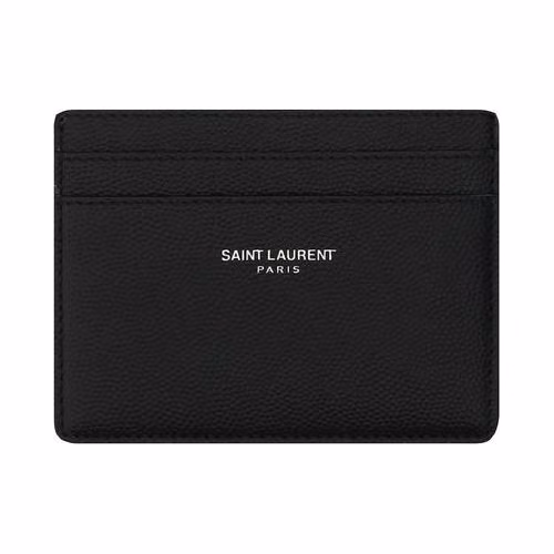Saint Laurent Black Calf Leather Bos Taurus Wallet