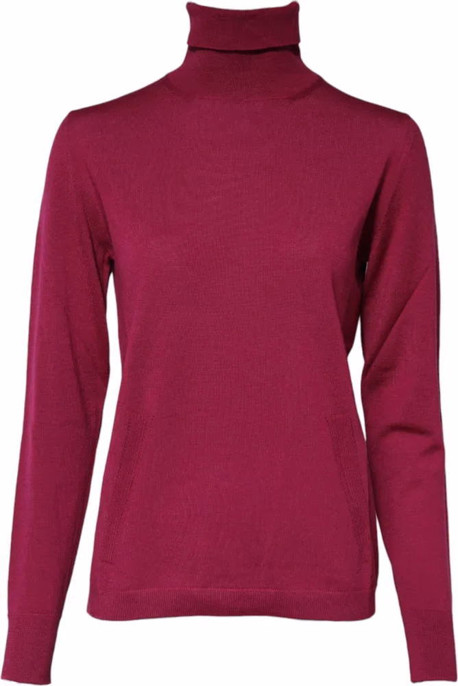 Dolce & Gabbana Fuchsia Wool Long Sleeves Turtleneck Sweater
