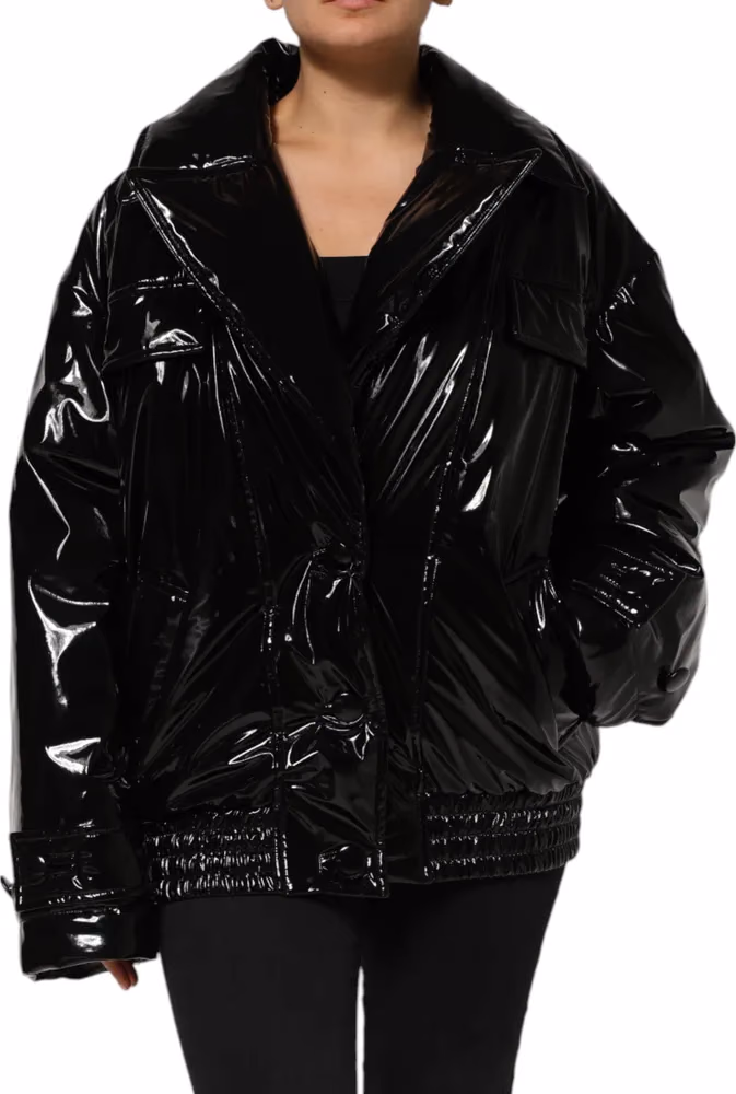 Dolce & Gabbana Polyester Black Quilted Puffer Coat  Jacket