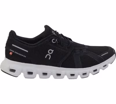 Black Polyester Athletic Sneakers