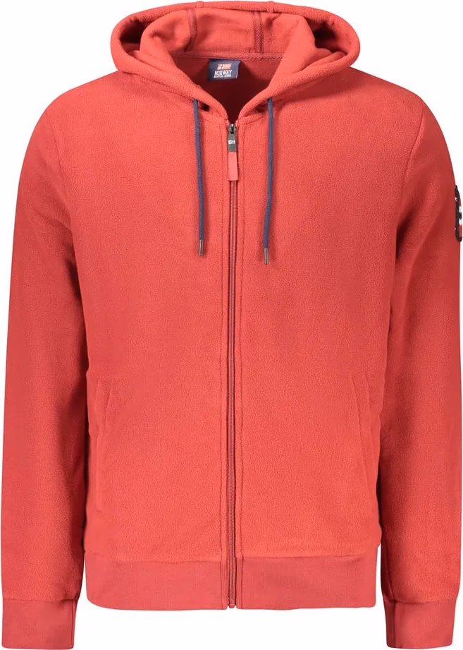 Norway 1963 Red Polyester Men's Hooded Sweatshirt