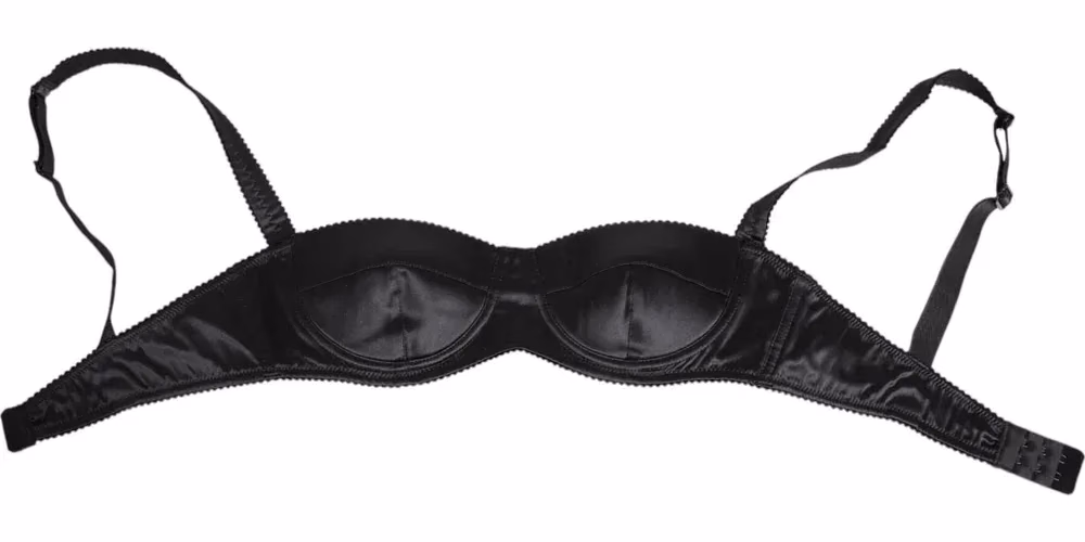 Dolce & Gabbana Black Silk Satin Wireless Lingerie Bra Underwear